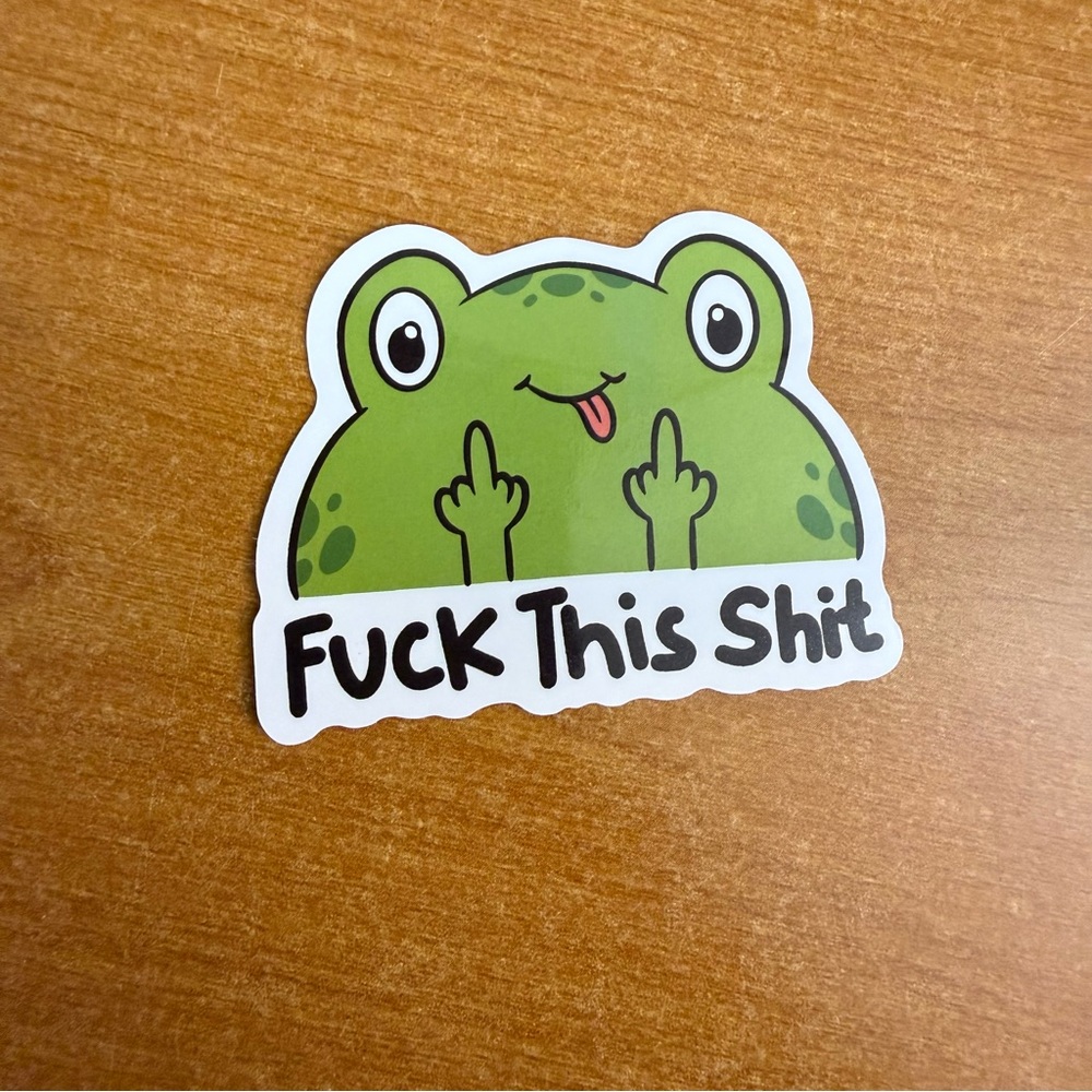 Green Frog Sticker‎ for Reptile Enthusiasts